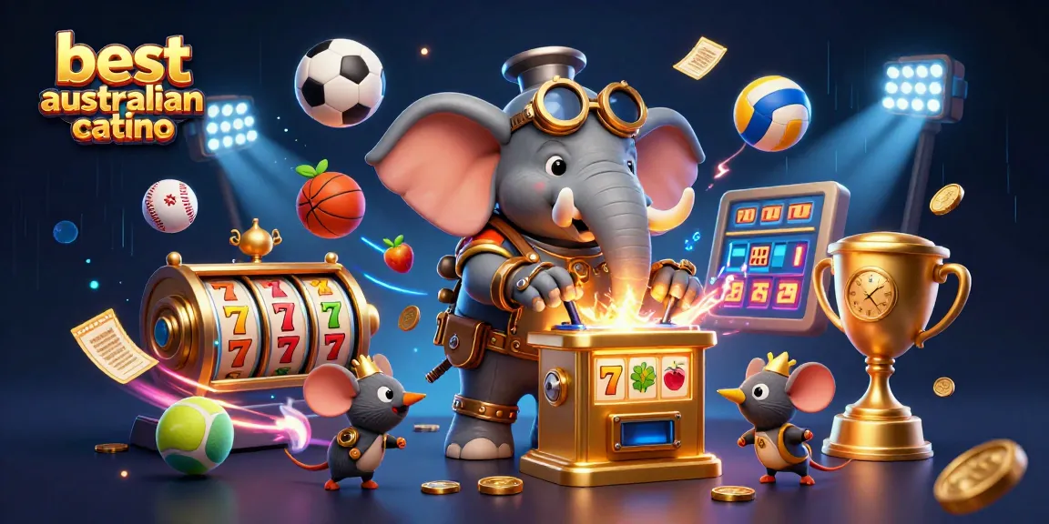 Experience the best Australian online casino with steampunk elephant and dynamic gaming elements.